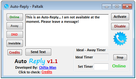 Auto-Reply PM's With Color Fader  v1.1