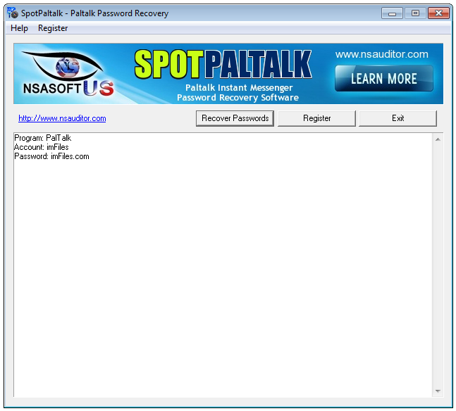 SpotPaltalk - Paltalk Password Recovery