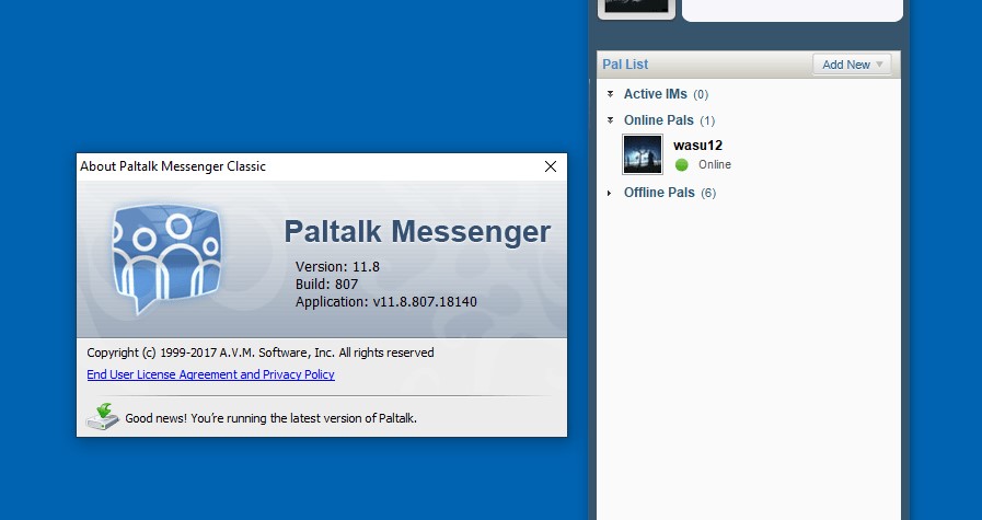Paltalk Classic 11.8 Updated to Build 807